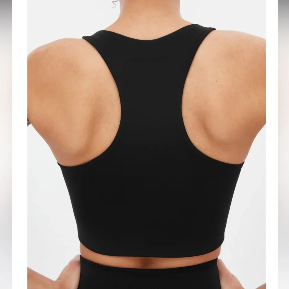 C29 Girlfriend collective Black Paloma Racerback Bra - Picture 2 of 3